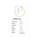 2L Measuring Jug Heavy Duty Clear Plastic Propylene Food Grade BPA 5 Pro - Jug - NuSea