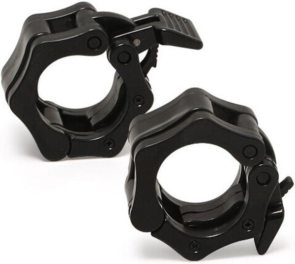 2Pcs 1in / 25mm Dumbbell Clamps Barbell Clamps Collars Clips Bar Plates Collar Clips Black - NuSea
