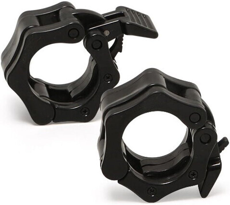 2Pcs 1in / 25mm Dumbbell Clamps Barbell Clamps Collars Clips Bar Plates Collar Clips Black - NuSea