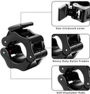 2Pcs 2in / 50mm Olympic Dumbbell Clamps Barbell Clamps Collars Clips Bar Plates Collar Clips Black - NuSea