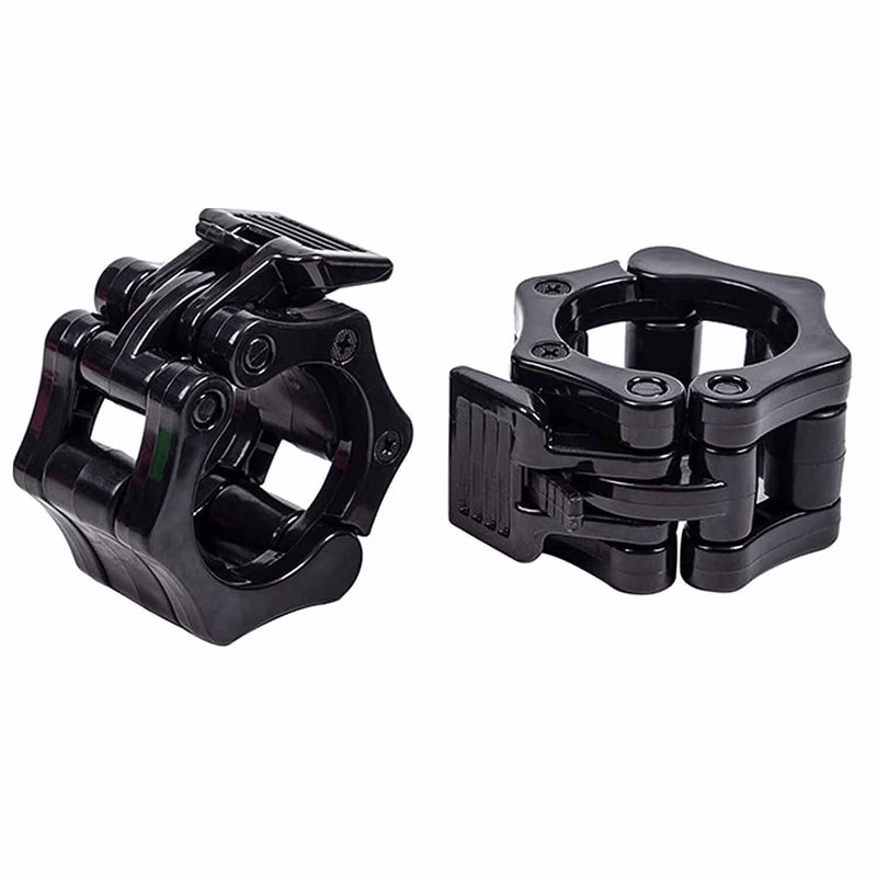 2Pcs 2in / 50mm Olympic Dumbbell Clamps Barbell Clamps Collars Clips Bar Plates Collar Clips Black - NuSea
