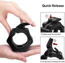 2Pcs 2in / 50mm Olympic Dumbbell Clamps Barbell Clamps Collars Clips Bar Plates Collar Clips Black - NuSea