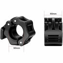 2Pcs 2in / 50mm Olympic Dumbbell Clamps Barbell Clamps Collars Clips Bar Plates Collar Clips Black - NuSea