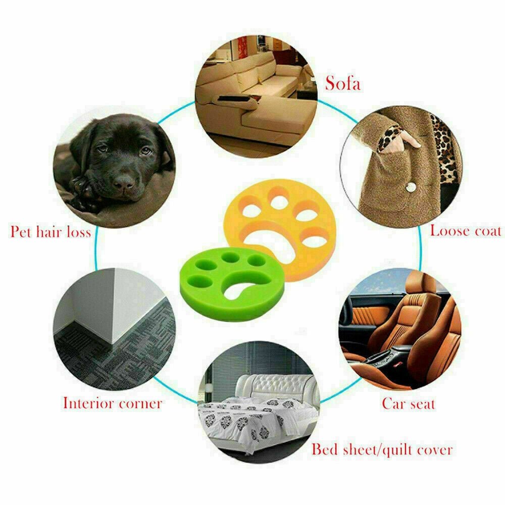 2Pcs Pet Hair Remover Floating Fur Catcher Laundry Lint Dog Cat Washing Machine - NuSea