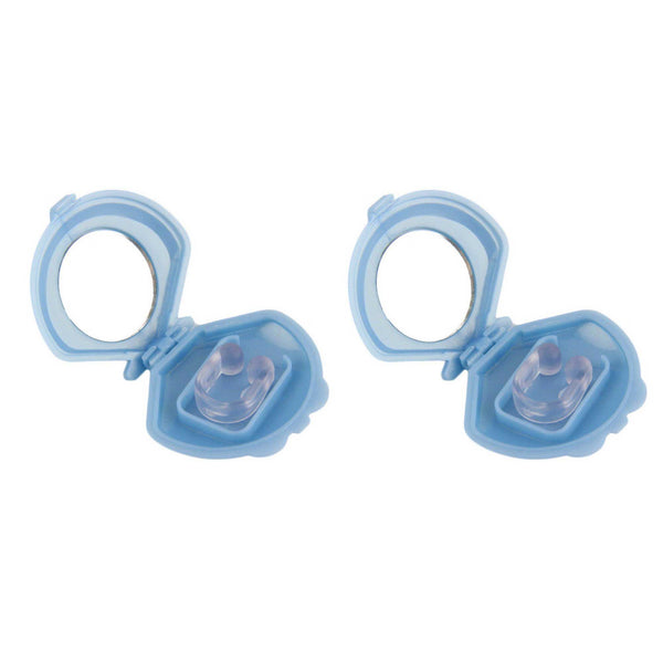 2x Anti Snoring Aid Nose Clips - Silicone Sleeping and Breathing Device - NuSea