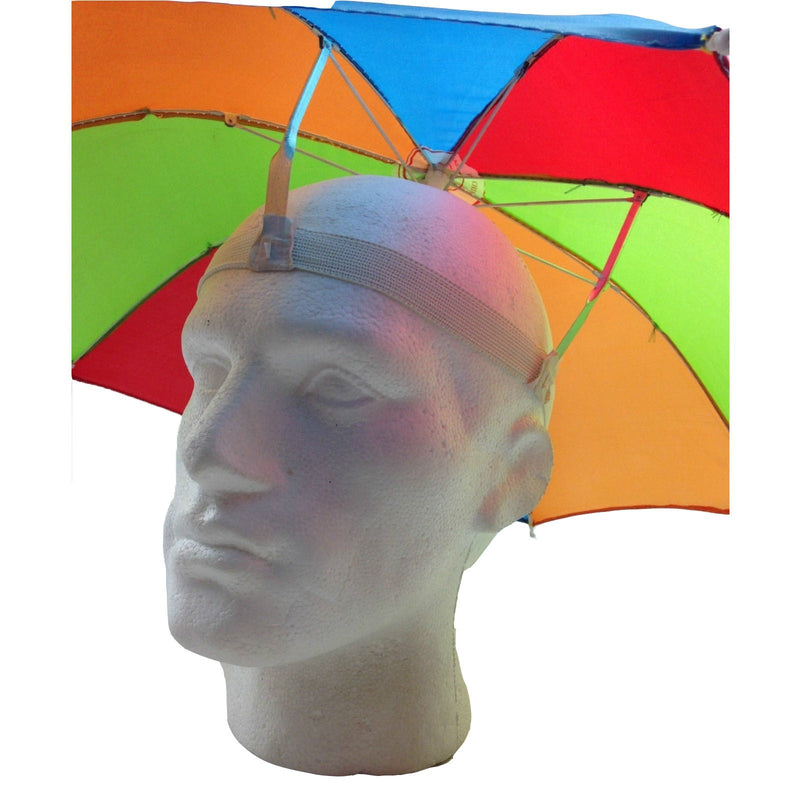 2x RAINBOW UMBRELLA HAT Rain Beach Sun Rain Cap Costume Camping Fishing Hunting - NuSea