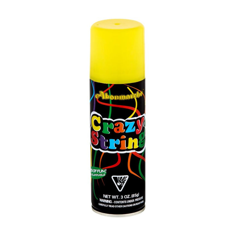 2x Yellow Crazy string Silly string Silly spray streamer Non - toxic formula - NuSea