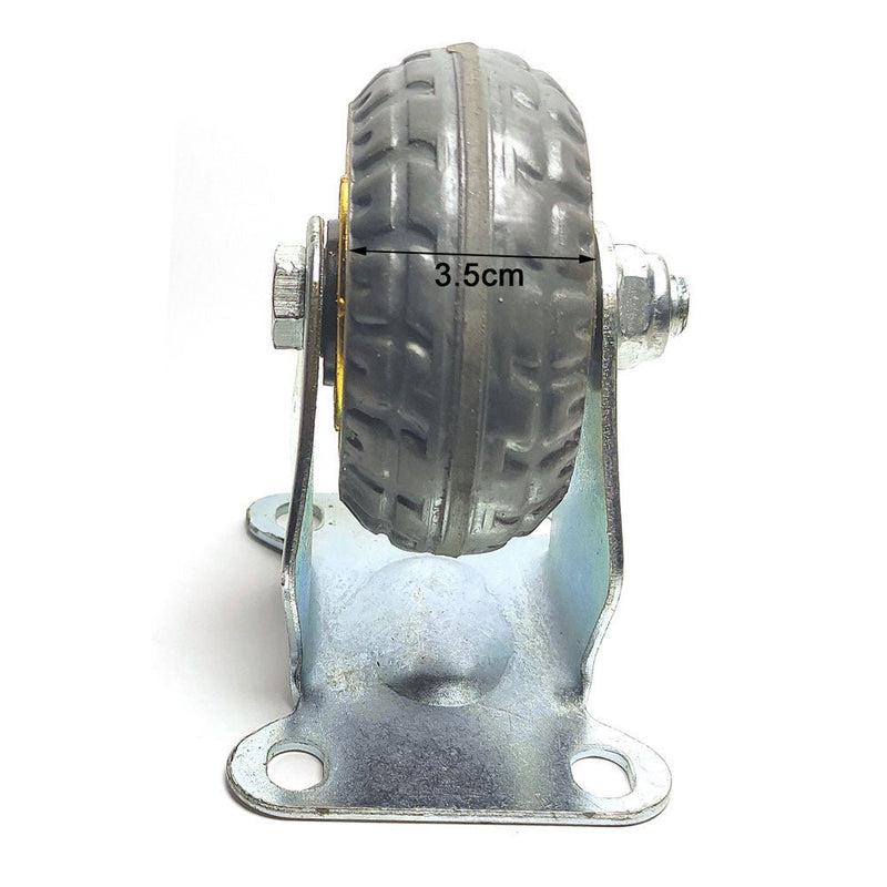 3" Heavy Duty Industrial Fixed Caster Wheel Caster Wheels Castor load 50KG Trolley Cart - NuSea