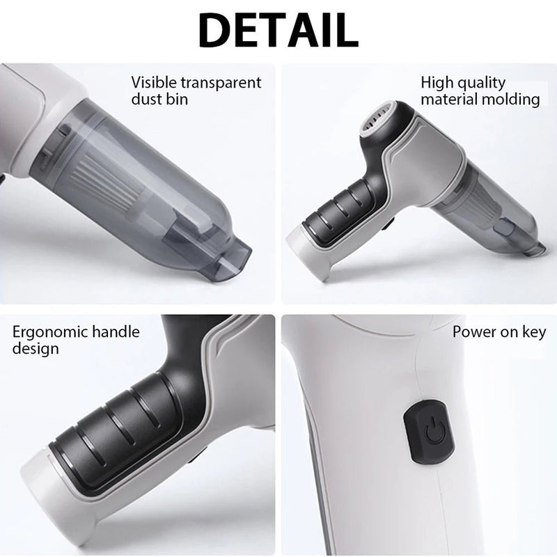 3 in 1 Wireless Handheld Car Vacuum Cleaner Air Blower USB - Rechargeable - NuSea
