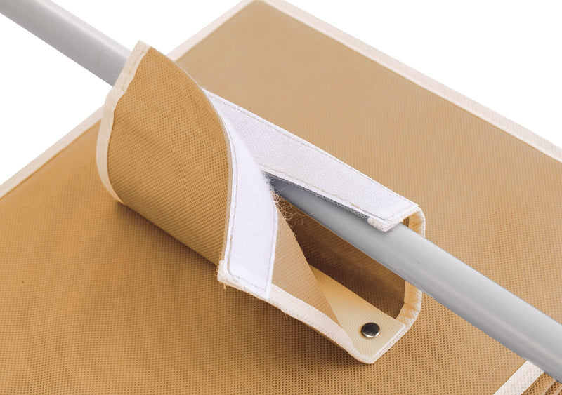 3 Pack 5 - Tier Shelf Hanging Closet Organizer and Storage for Clothes (Beige) - NuSea