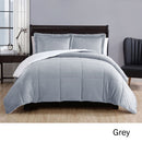 3 Piece Micro Mink Comforter Set Grey Queen - NuSea