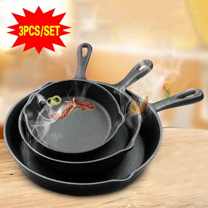 3 Piece Set Kitchen Cookware Fried Egg Pan - NuSea