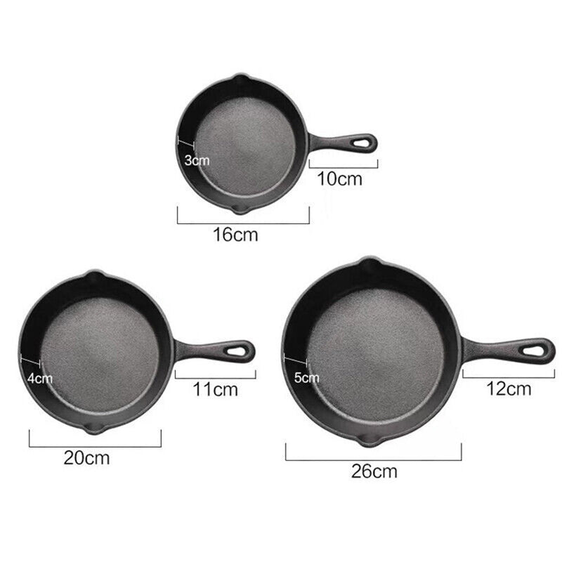 3 Piece Set Kitchen Cookware Fried Egg Pan - NuSea