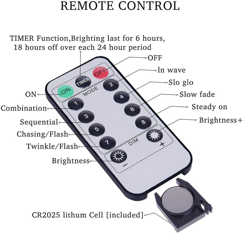 300 LEDs Window Curtain Fairy Lights 8 Modes and Remote Control for Bedroom (Cool White, 300 x 300cm) - NuSea