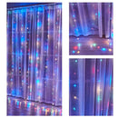 300 LEDs Window Curtain Fairy Lights 8 Modes and Remote Control for Bedroom (Multicolor, 300 x 300cm) - NuSea