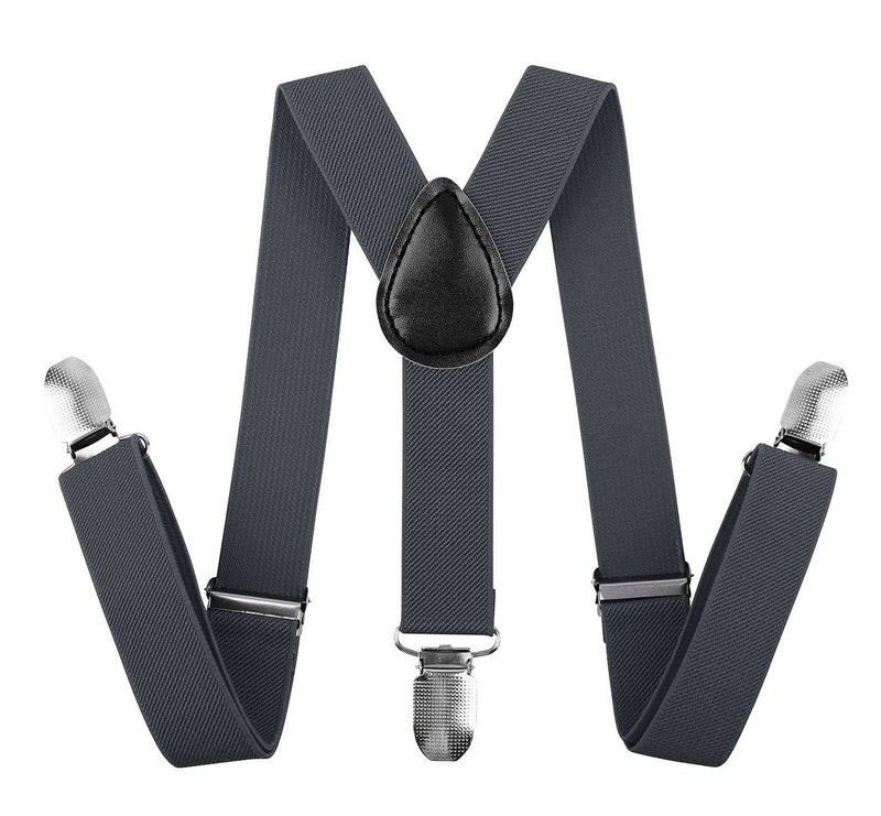 35mm WIDE SUSPENDERS Mens Adjustable Braces Clip On Trouser Elastic Y - Back - Black - NuSea