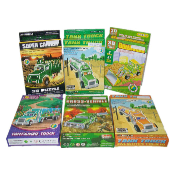 3D vehicle puzzle Assorted - NuSea