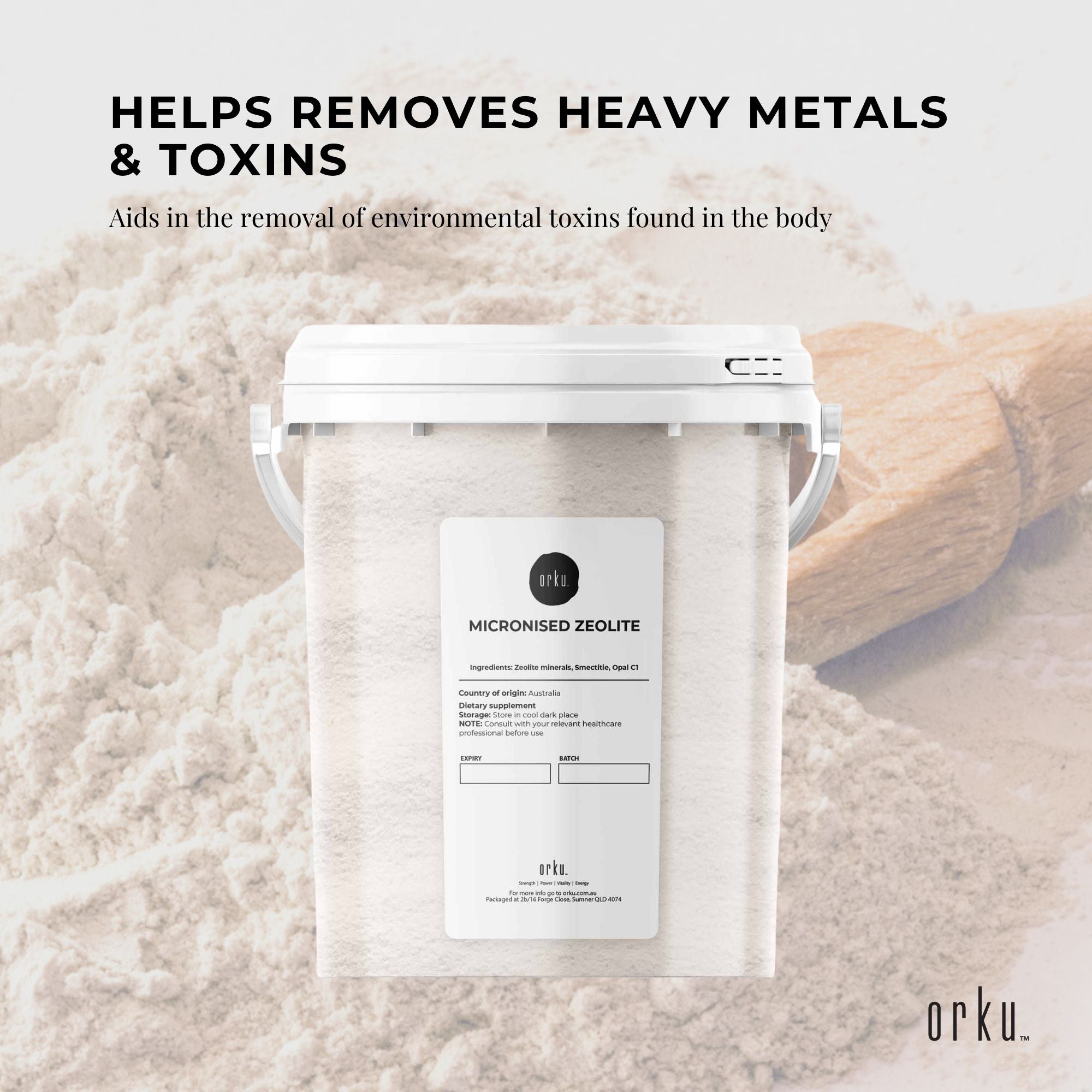 3kg Pure Micronised Zeolite Powder Mineral Tub - Micronized Volcamin - NuSea