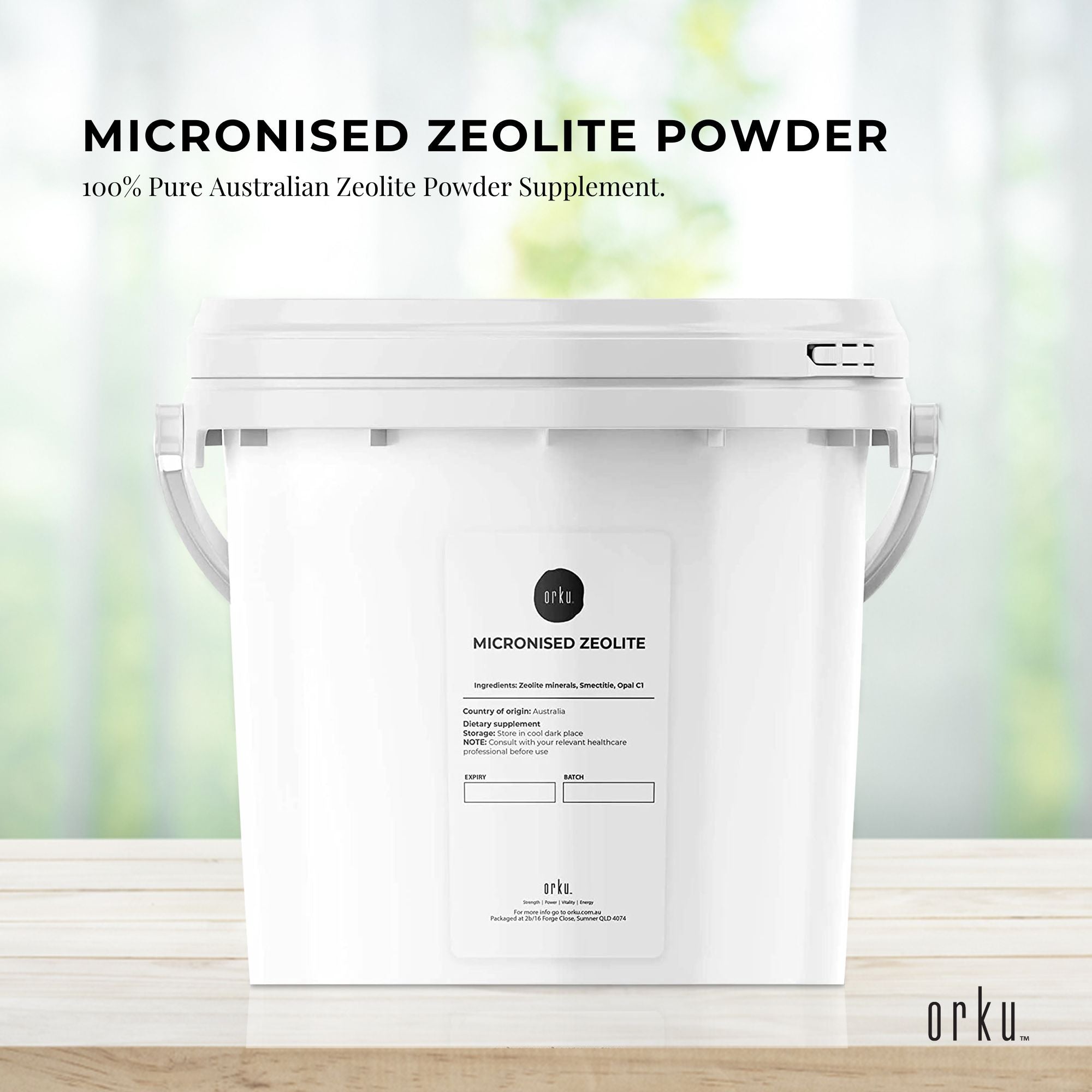 3kg Pure Micronised Zeolite Powder Mineral Tub - Micronized Volcamin - NuSea
