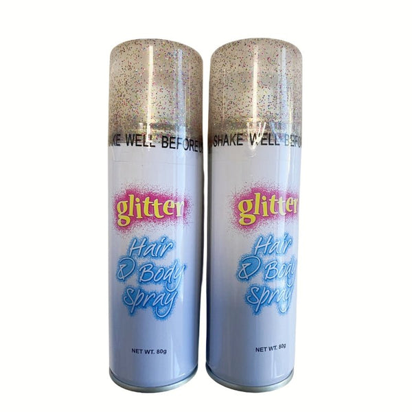 3x Glitter hair & body spray - multi - colour - NuSea