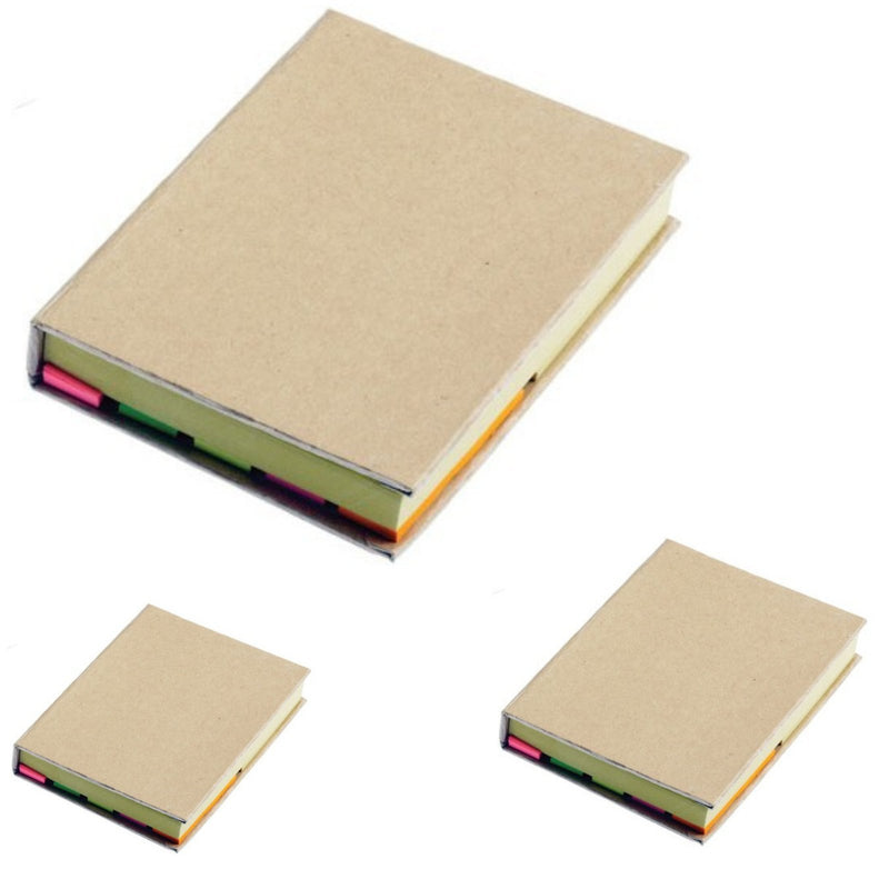 3x Post It Notebook Journal Sketchbook Pad Notepad Note Book - Beige - NuSea