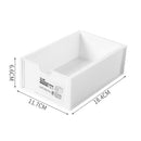 4 Pcs Set Stackable Desktop storage Box Drawer Transparent Plastic Stationery Cosmetic Organizer Box(Clear) - NuSea