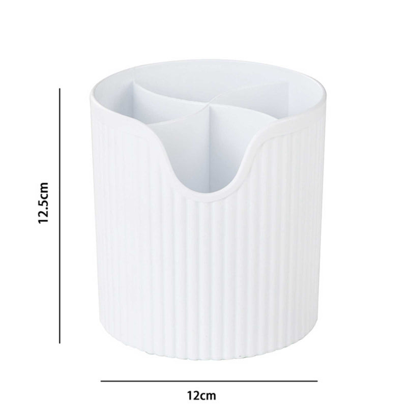 4 Slot Makeup Brush Organiser Bucket - Cosmetic Tool Storage Divider Tin - NuSea