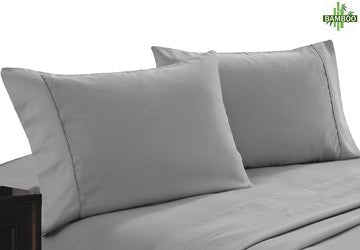 400 thread count bamboo cotton twin pack pillowcase silver - NuSea