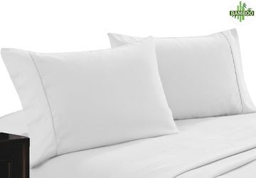 400 thread count bamboo cotton twin pack pillowcase white - NuSea