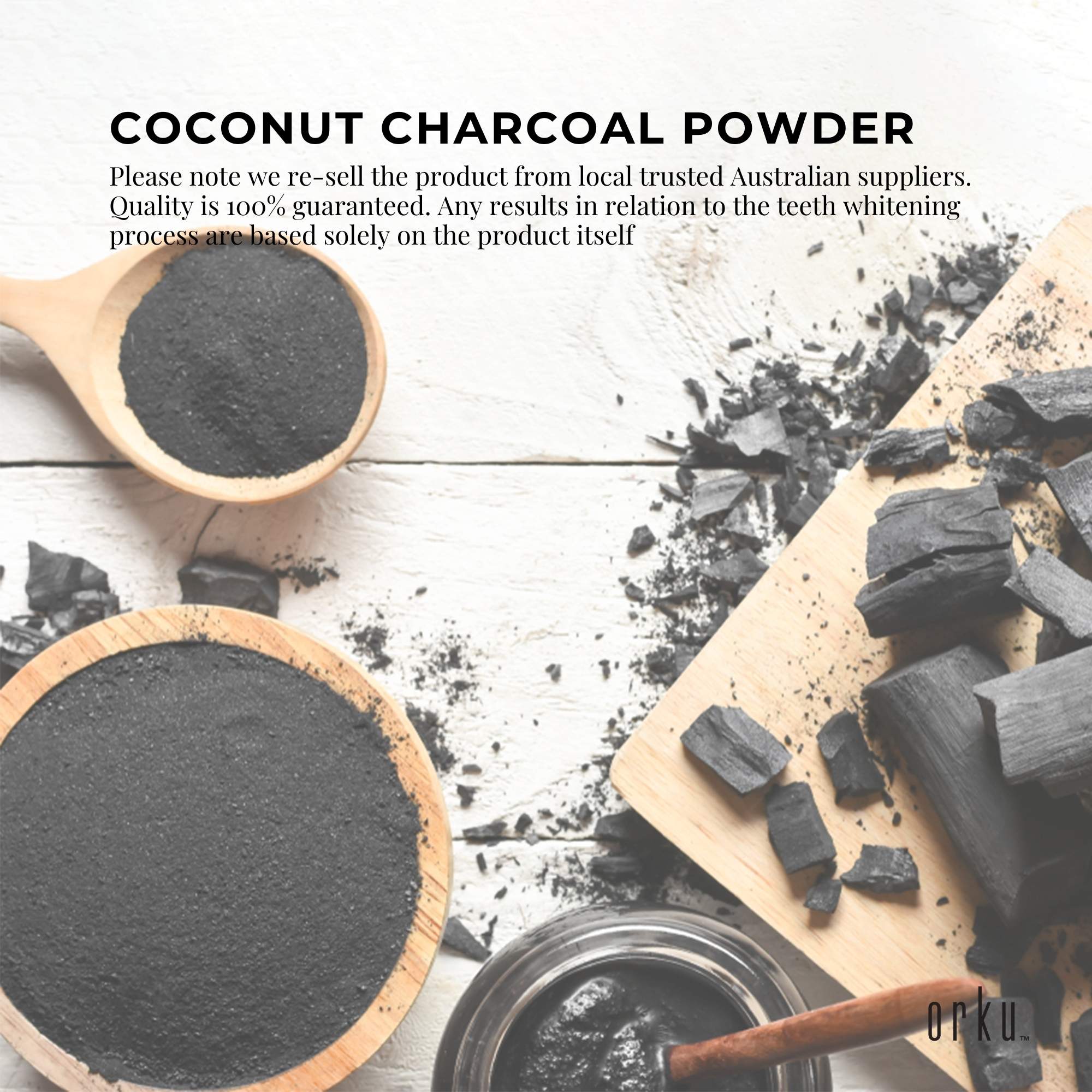400g Activated Carbon Powder Coconut Charcoal Bucket - Teeth Whitening + Skin - NuSea