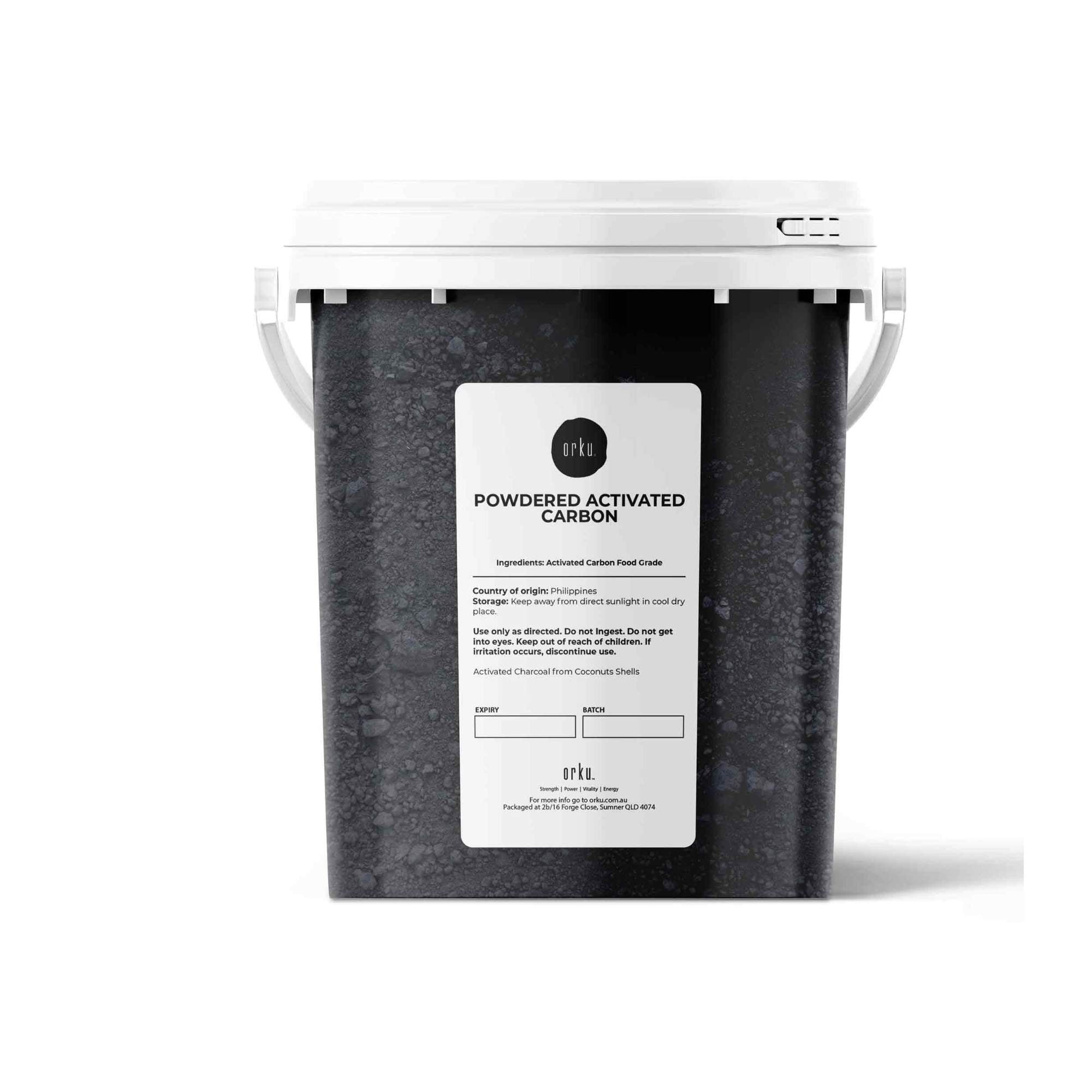 400g Activated Carbon Powder Coconut Charcoal Bucket - Teeth Whitening + Skin - NuSea