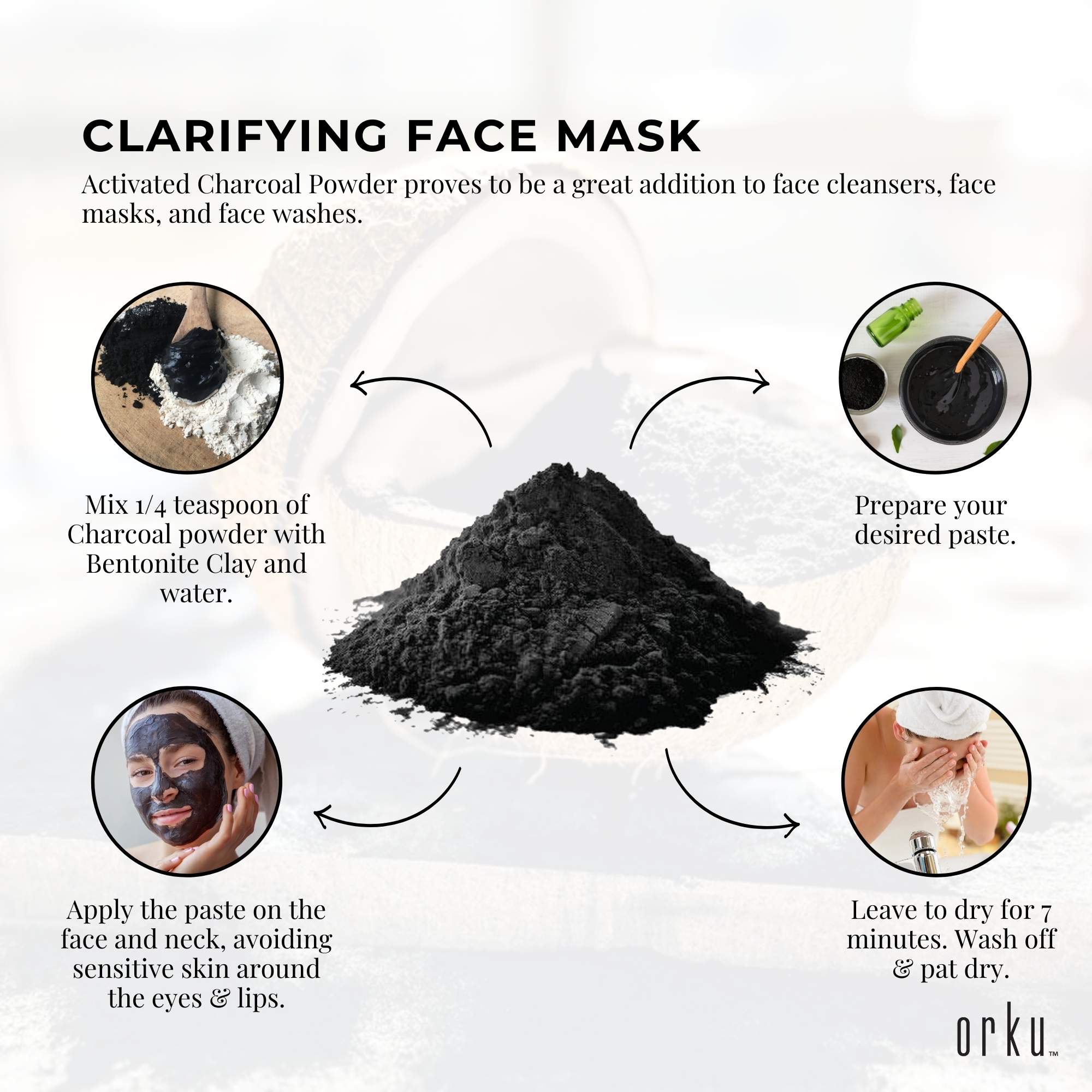 400g Activated Carbon Powder Coconut Charcoal Bucket - Teeth Whitening + Skin - NuSea