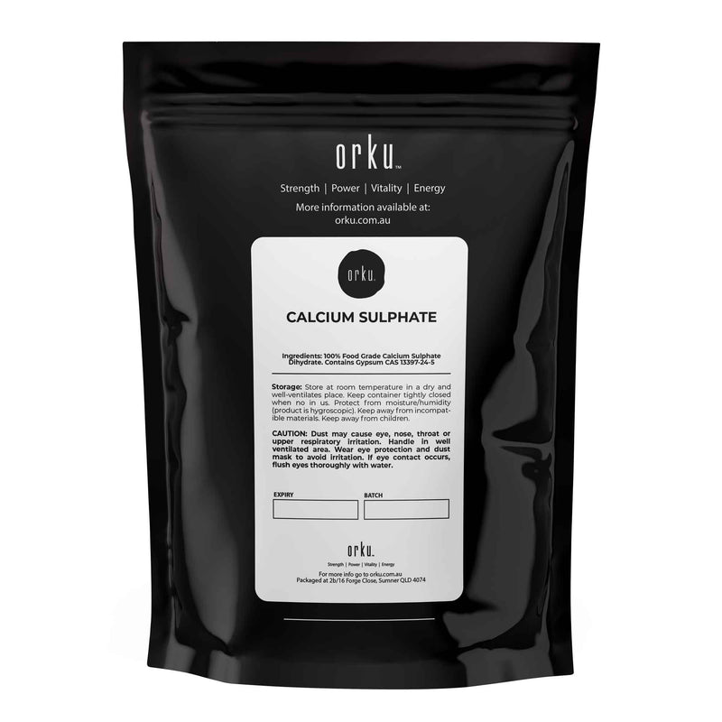 400g Calcium Sulphate Gypsum Powder - Food Grade Hydrous Sulfate - NuSea