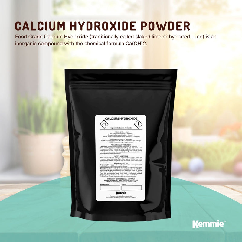 400g Food Grade Calcium Hydroxide Powder - FCC Hydrated Slaked Pickling Lime - NuSea