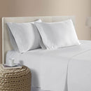400TC Bamboo Cotton Sheet Set White Queen - NuSea
