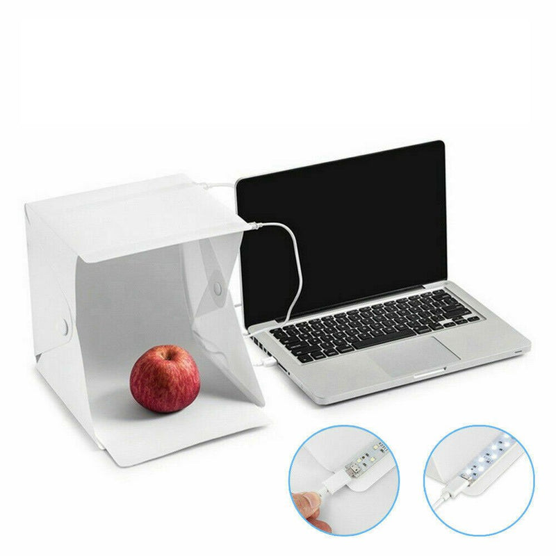 40CM Light Foldable Photo Studio Portable Mini Photography Box Led Kit Tent Cube - USB Plugged - in - NuSea