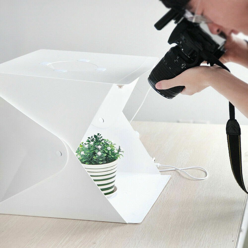 40CM Light Foldable Photo Studio Portable Mini Photography Box Led Kit Tent Cube - USB Plugged - in - NuSea