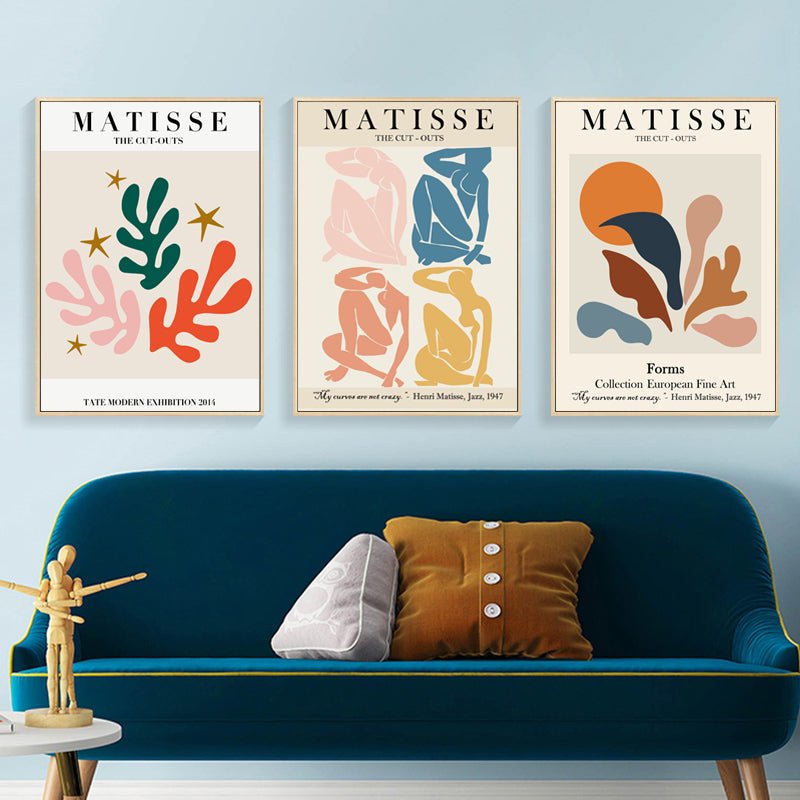 40cmx60cm Matisse Wall Art 3 Sets Wood Frame Canvas - NuSea