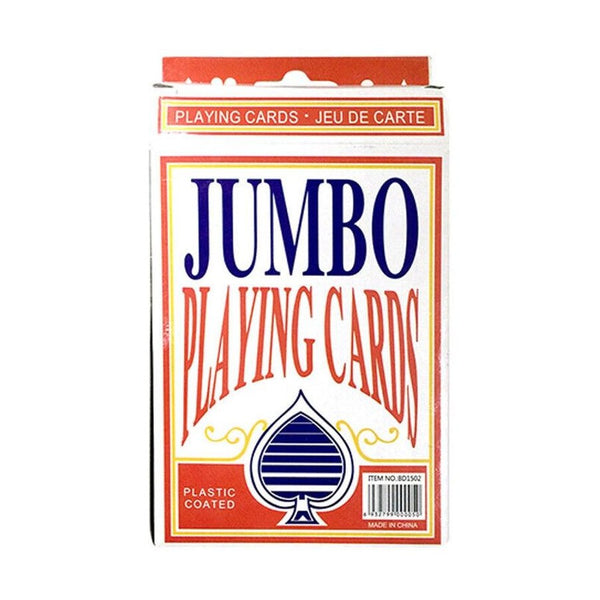 JUMBO PLAYING CARDS Large Deck Card Game Plastic Coated Poker Plating Cards