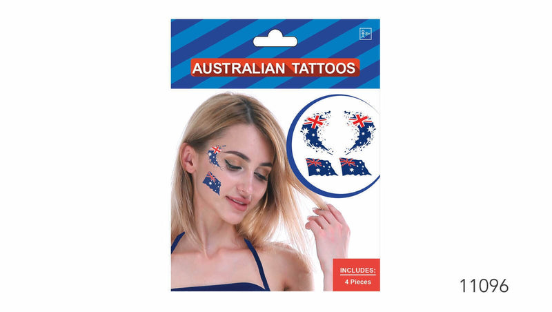 4pcs Australian Flag Face Tattoos Anzac Australia Day Soccer Tennis - NuSea