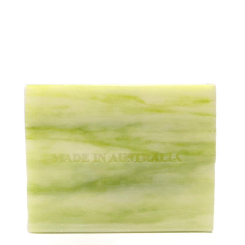 4x 100g Plant Oil Soap Basil Lime Mandarin Scent Pure Natural Vegetable Base Bar - NuSea