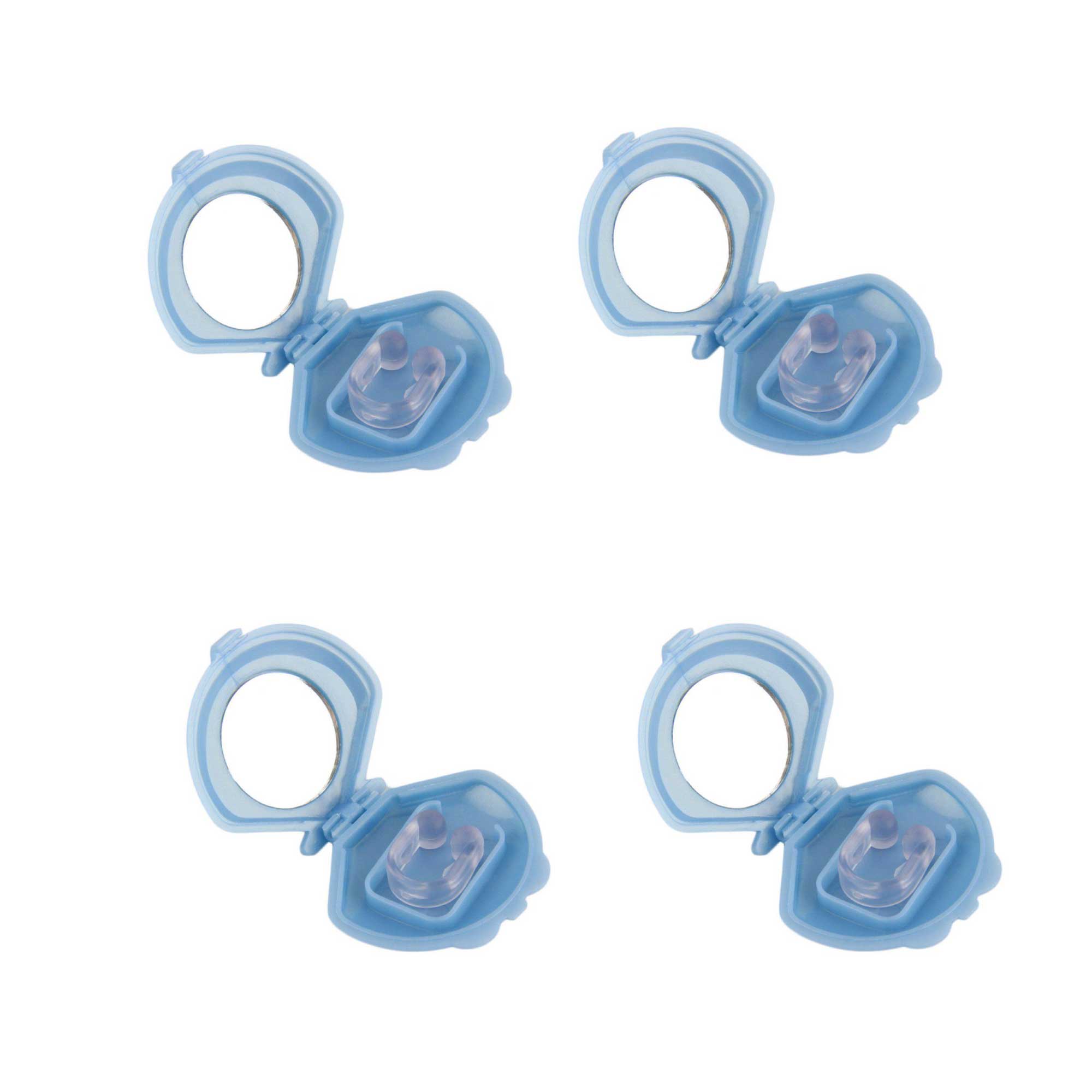 4x Anti Snoring Aid Nose Clips - Silicone Sleeping and Breathing Device - NuSea