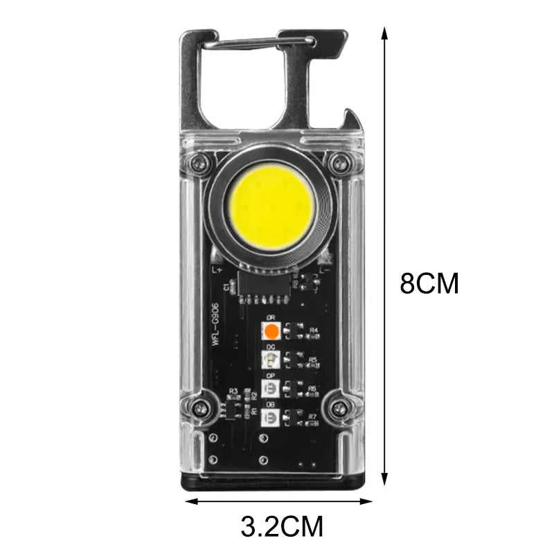 5 Color Light Keychain COB+LED Mini Flashlight - USB Charging - NuSea