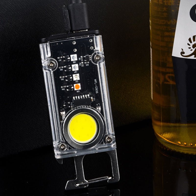5 Color Light Keychain COB+LED Mini Flashlight - USB Charging - NuSea