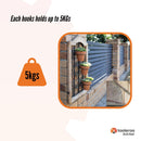 5 Pack 76mm (3") Brick Hooks - Wall Clips Hangers For Pictures Pot Plants - NuSea