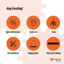 5 Pack 76mm (3") Brick Hooks - Wall Clips Hangers For Pictures Pot Plants - NuSea