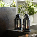 5 Pack of Black Metal Miners Lantern Summer Wedding Home Party Room Balconey Deck Decoration 21cm Tealight Candle - NuSea