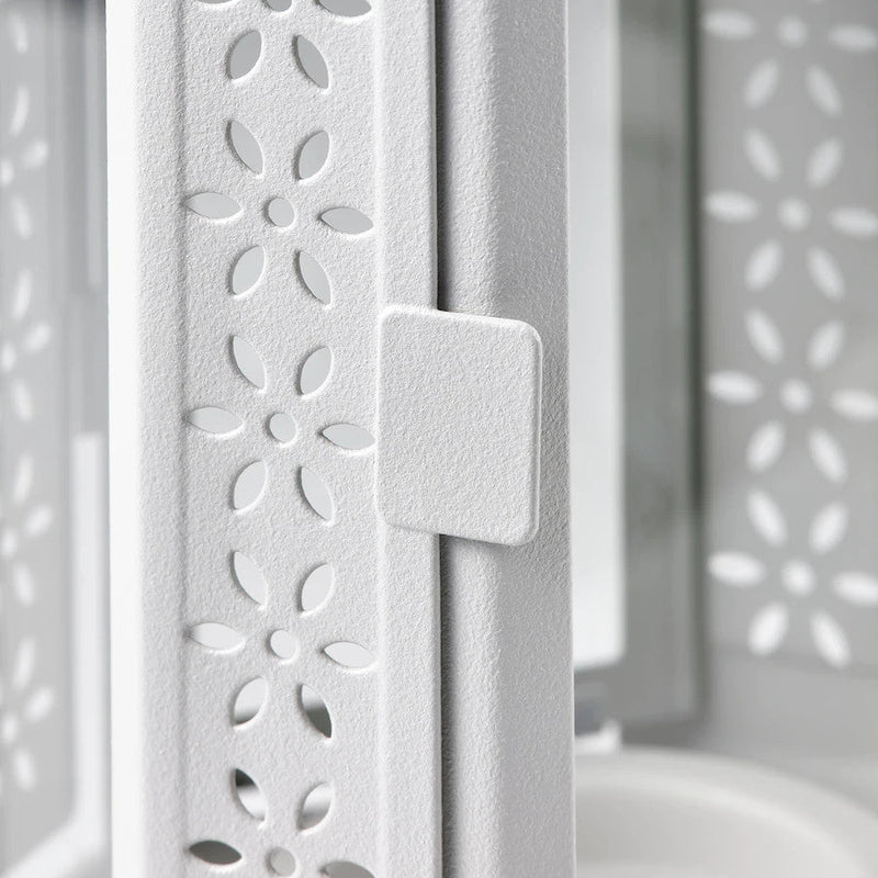 5 Pack of Grey Metal Miners Lantern Summer Wedding Home Party Room Balconey Deck Decoration 21cm Tealight Candle - NuSea