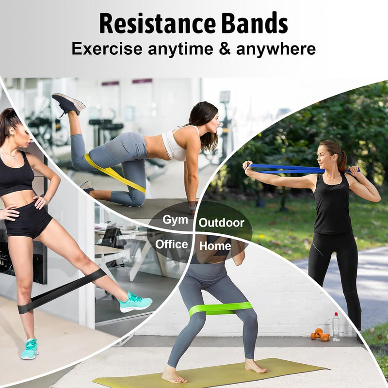 5 Pcs Resistance Bands Exercise Bands Resistance Bands Set Workout Bands Leg Yoga Bands - NuSea