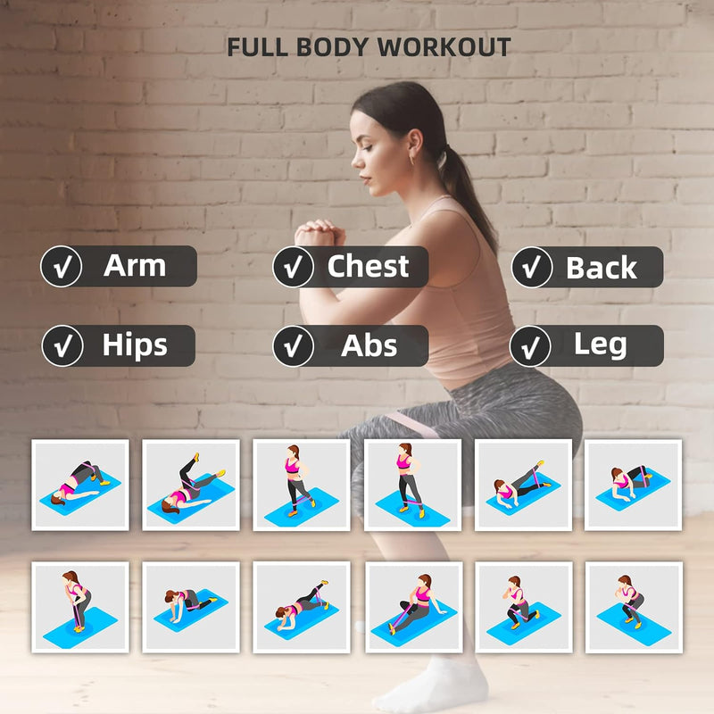 5 Pcs Resistance Bands Exercise Bands Resistance Bands Set Workout Bands Leg Yoga Bands - NuSea